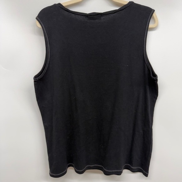 Vintage Blue Canyon Clothing Women's Black Tank Top Embellished Graphic XL Y2K - Picture 9 of 9
